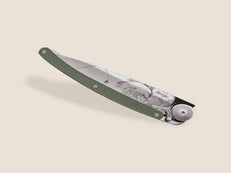 Deejo 37g, Aluminio Caqui / Trucha