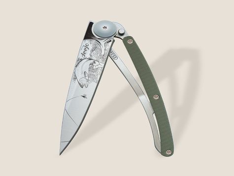 Deejo 37g, Aluminio Caqui / Trucha