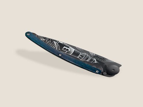 Deejo 37g, Blue Beech Wood / Lightouse