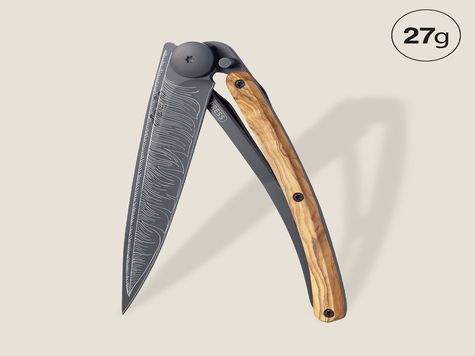 Deejo 27g, Olive wood / Feather